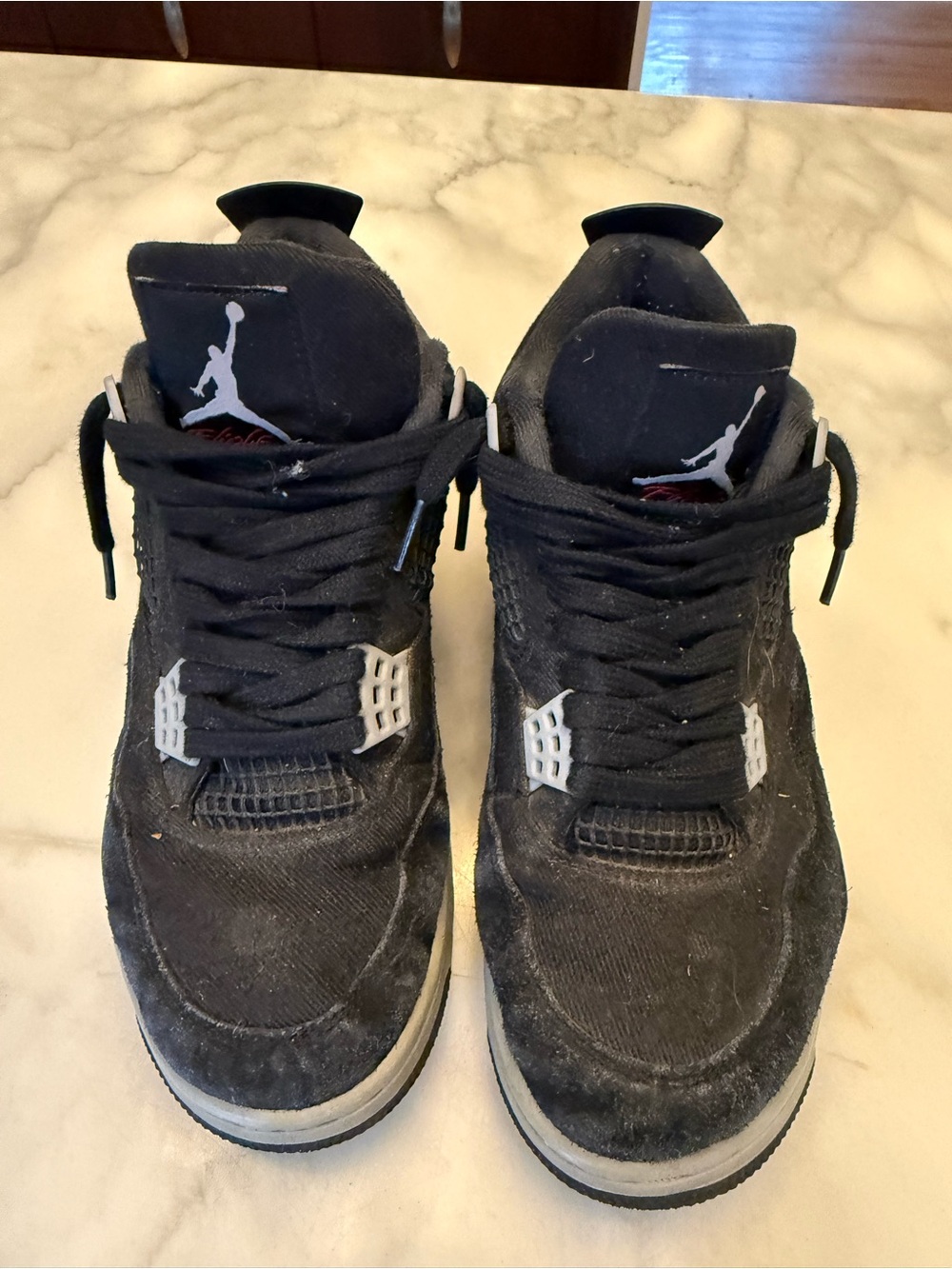 Jordan Black and White Retro 4 Sneakers